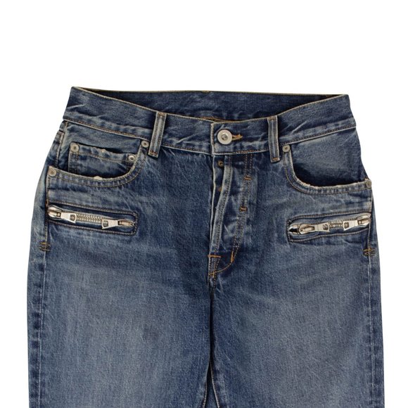UNRAVEL PROJECT Blue Zipped Jeans Pants Size 26 $630 - Picture 2 of 6